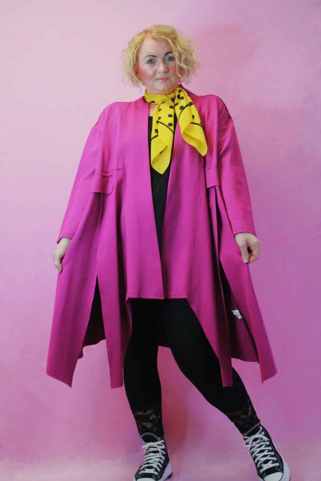 ID Magenta Heavy Drape Jacket