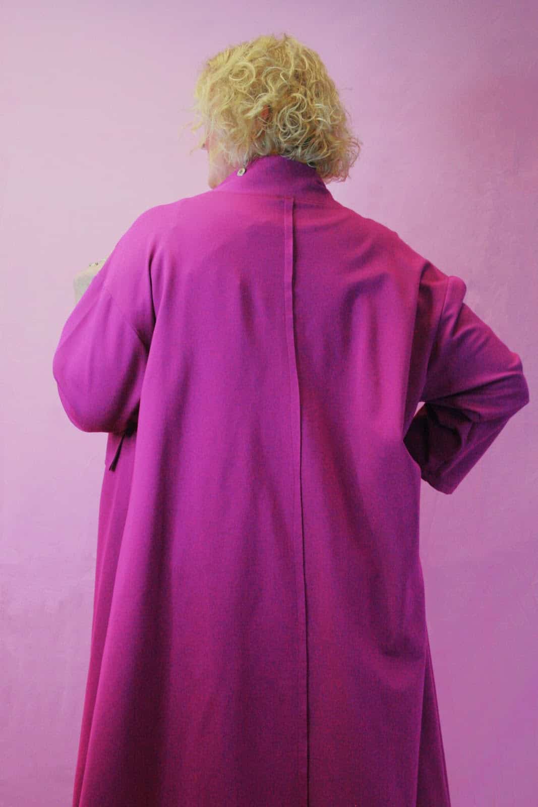 ID Magenta Heavy Drape Jacket - Image 3