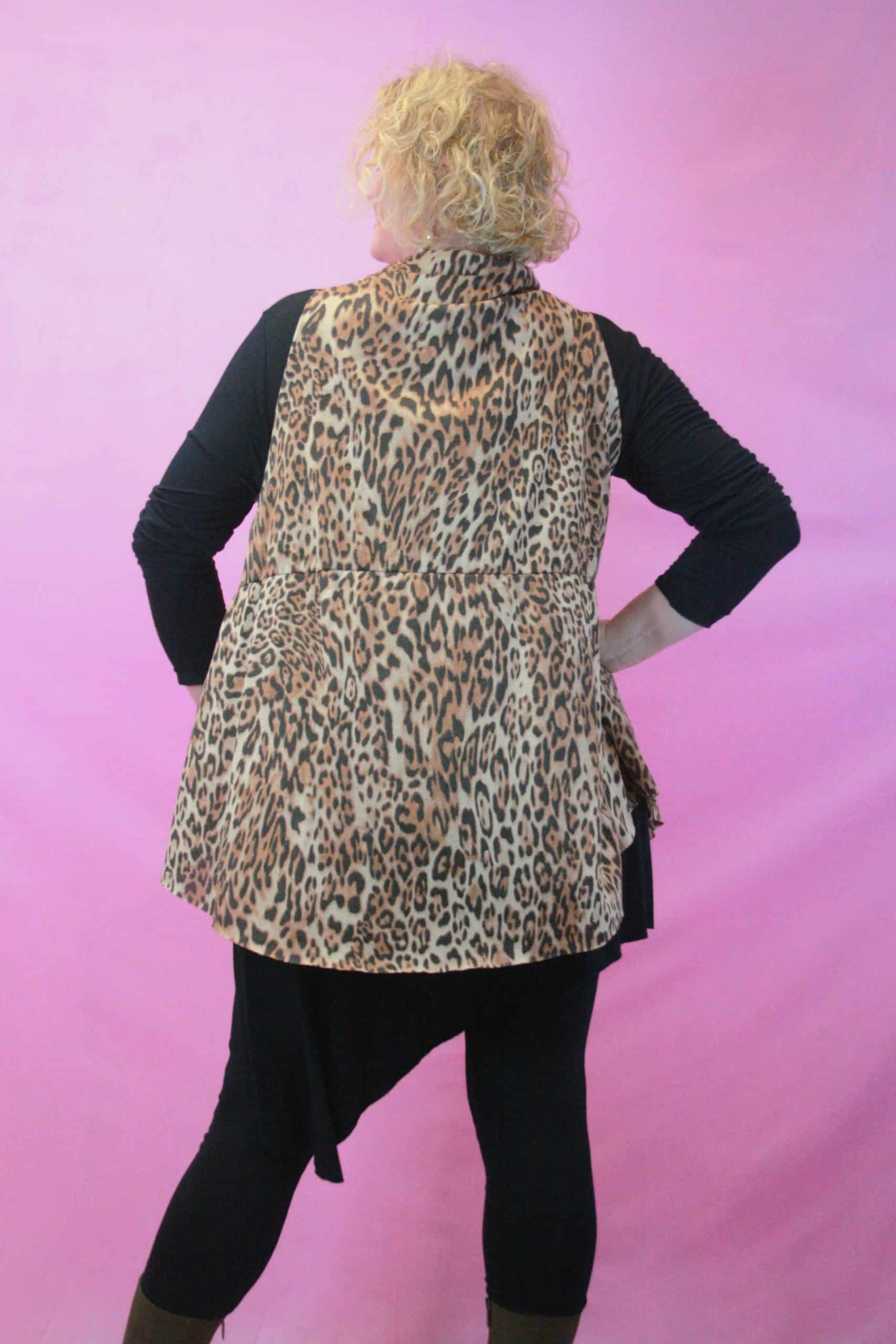 ID Short Leopard Print Hi-Lo Tabard - Image 2