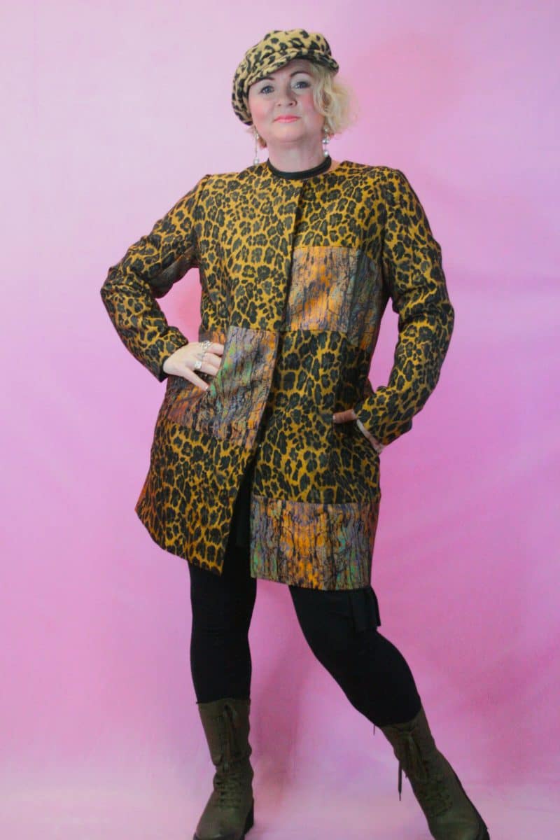 FOIL Premium Leopard Patch Short Coat