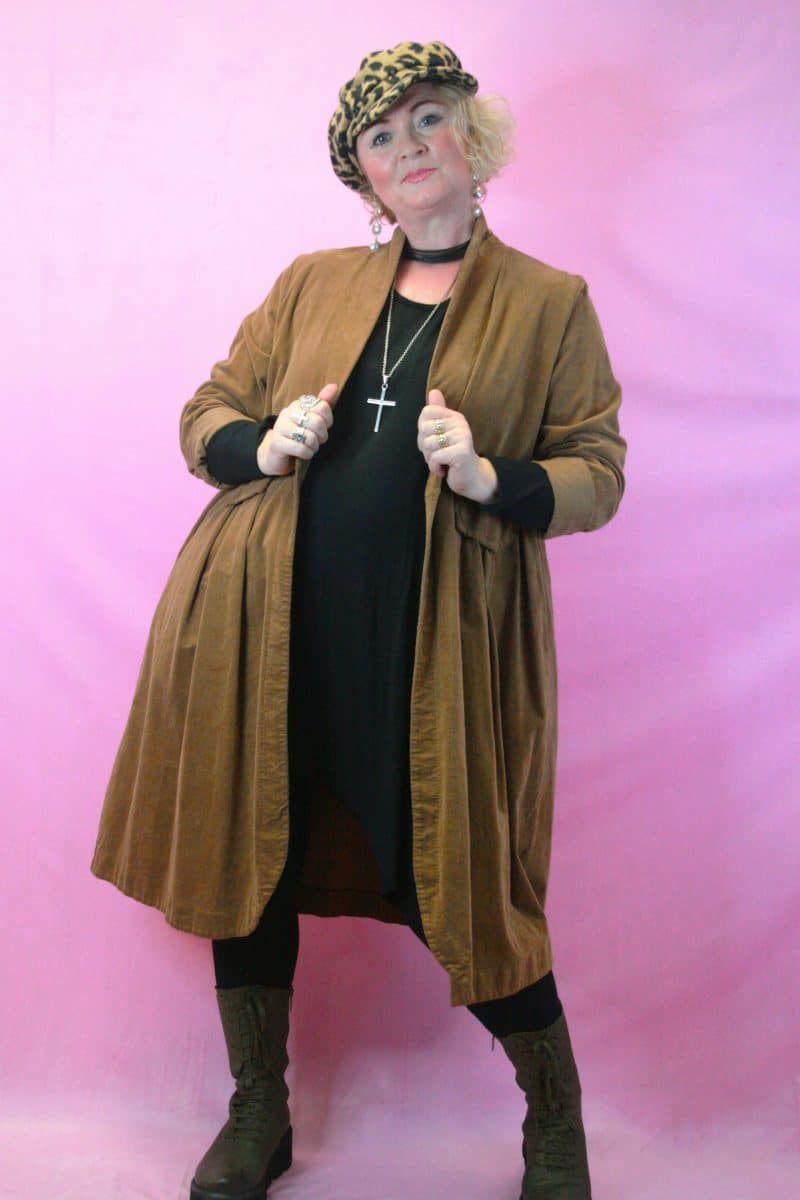 ID Brown Velvet Magic Coat O/S