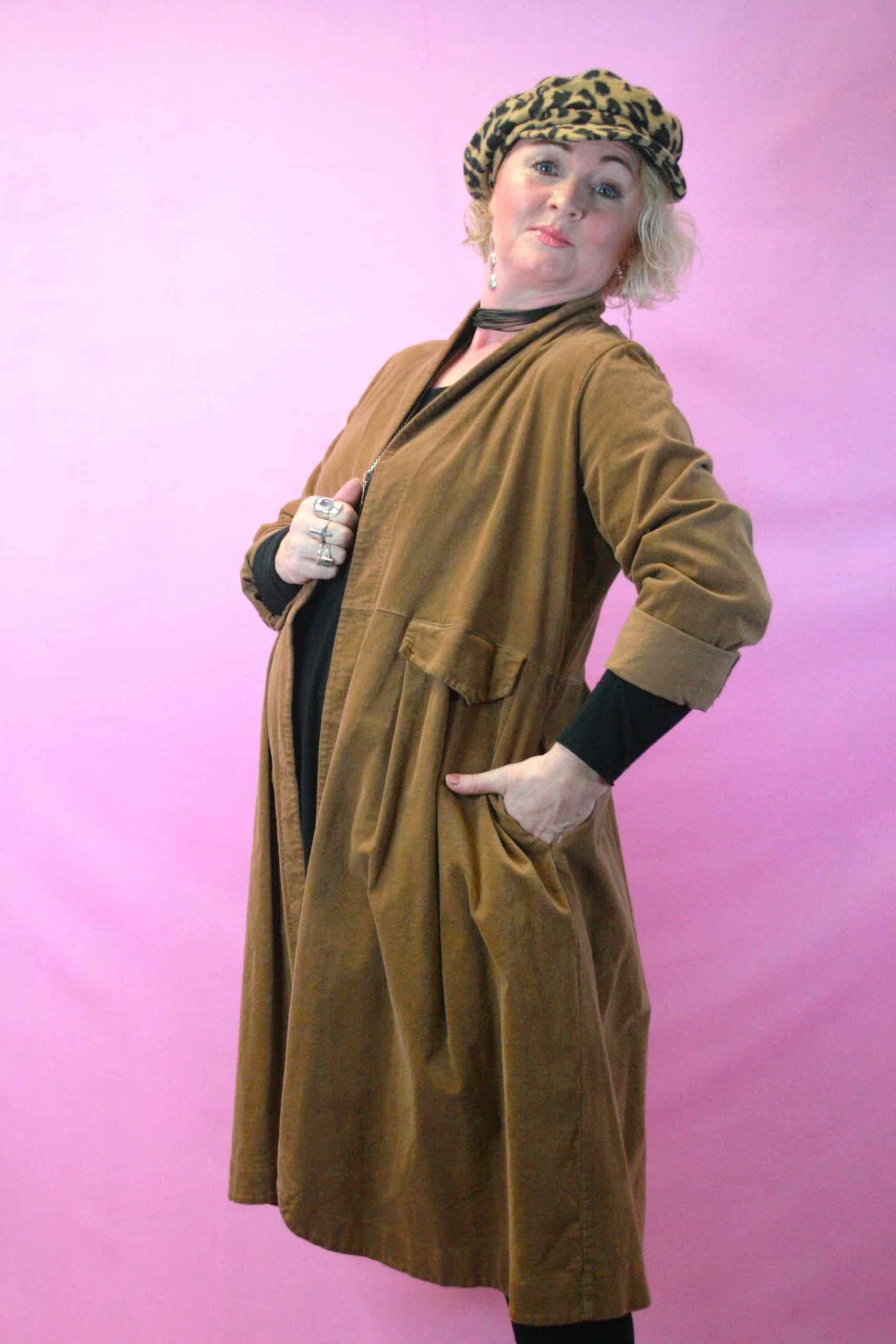 ID Brown Velvet Magic Coat O/S - Image 3