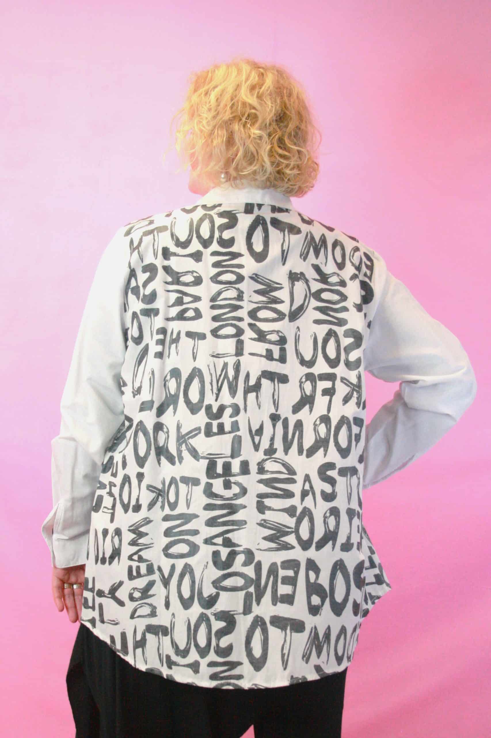 VIA VIA Graffiti White Contrast Shirt - Image 2