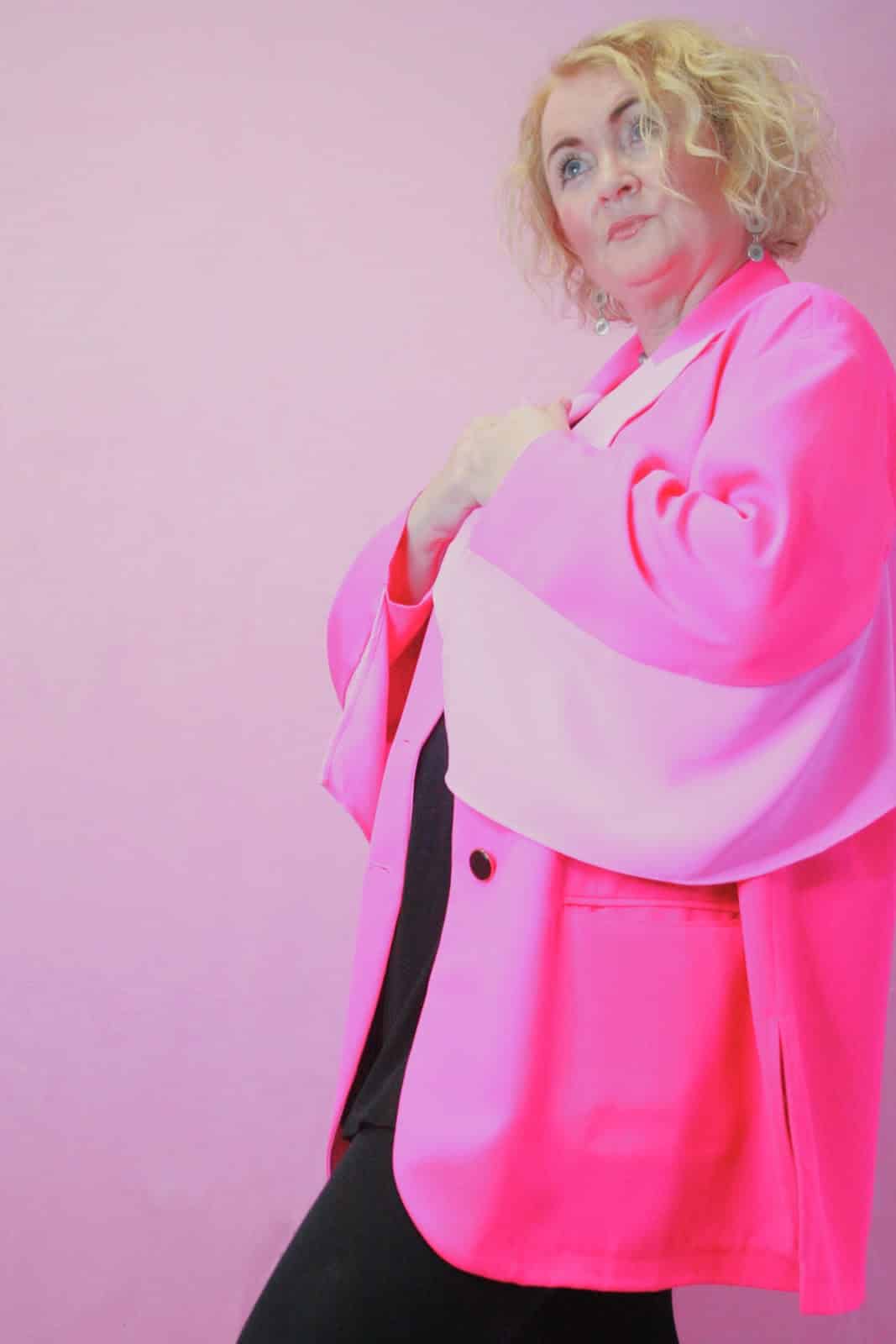 Jayley, Neon Pink Catwalk Blazer - Image 2