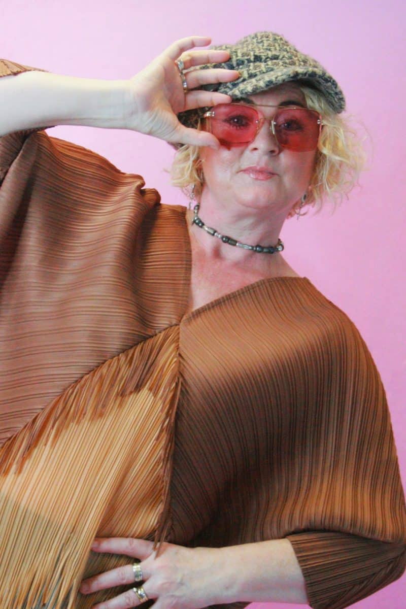 LAYERS Brown Tiered Fringed  Maxi Dress O/S