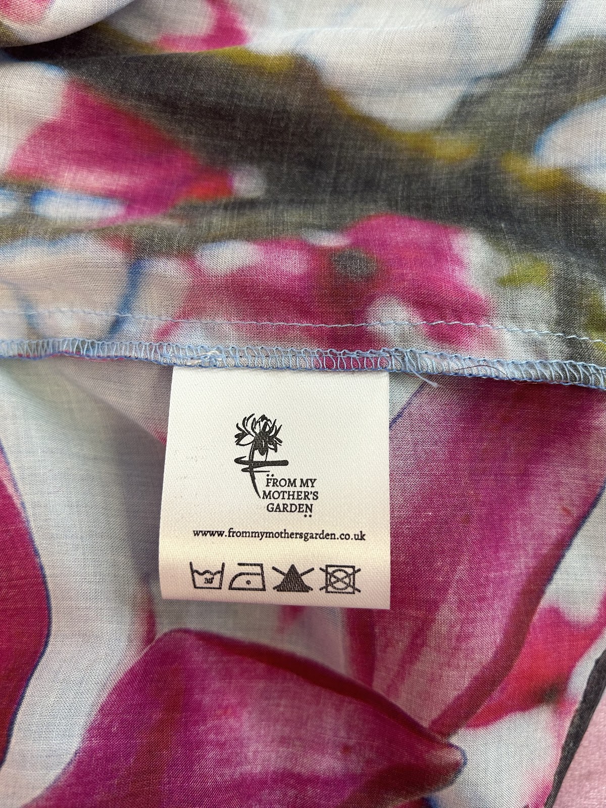 From My Mother's Garden Magnolia Floral Maxi Robe in Blue/Pink - Image 6