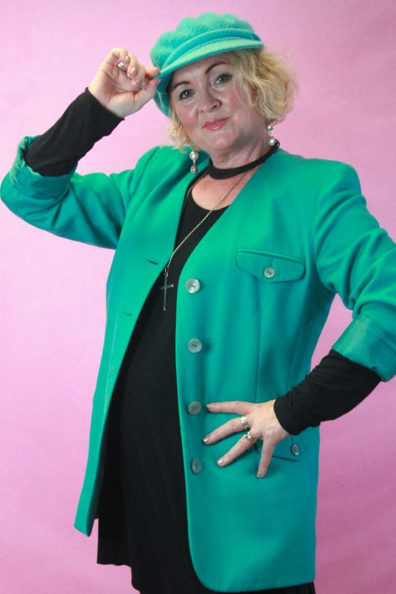 Libra Vintage Wool Jade Green Button Blazer 12/14