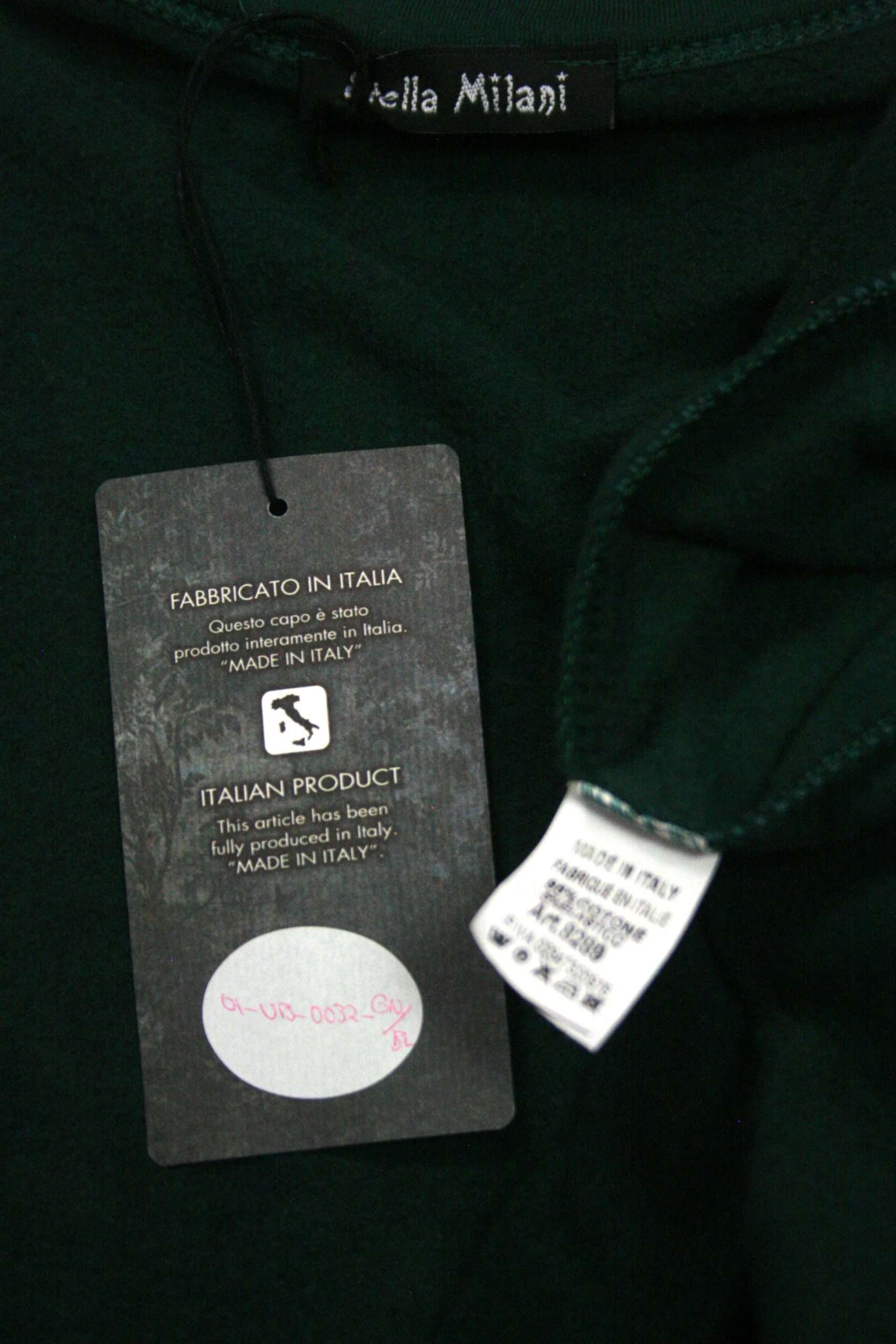 Stella Milano Quirky Green Dress with Tulle & Pleating O/S - Image 4