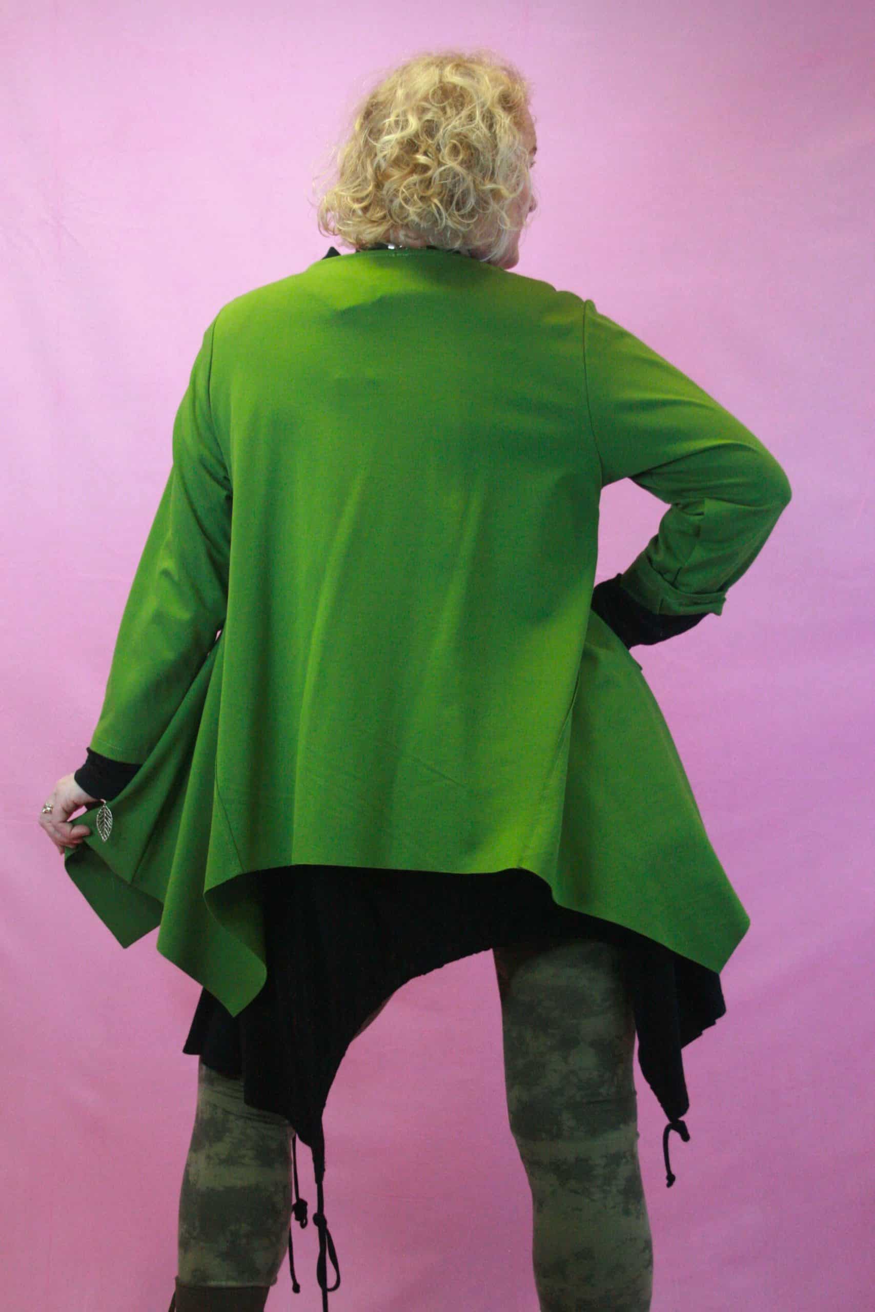 ID Green Asymmetric Hem Top O/S - Image 2