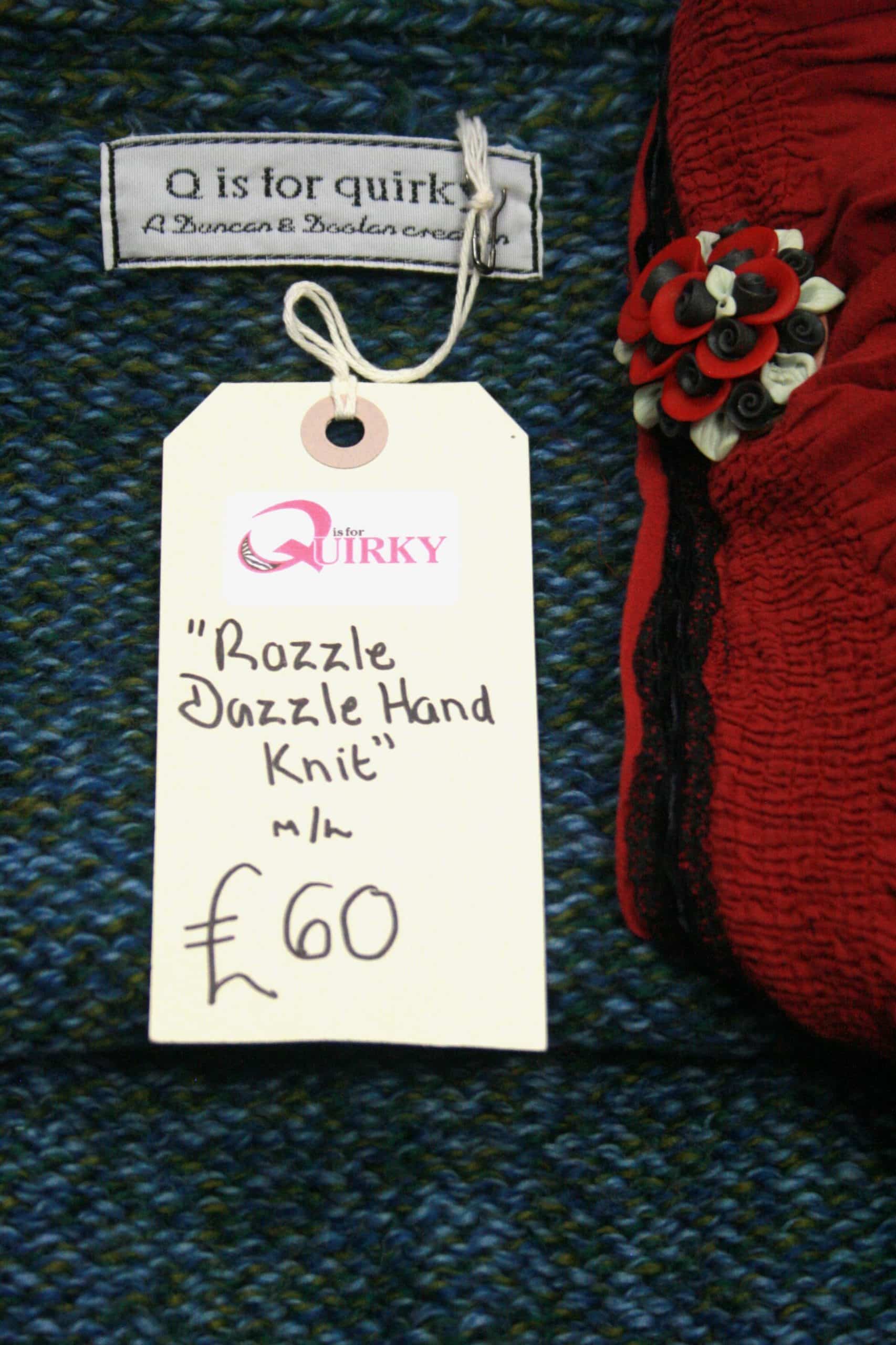 Q is for Quirky, Upcycled Chunky Cardi with Cute Frills - M - Image 3