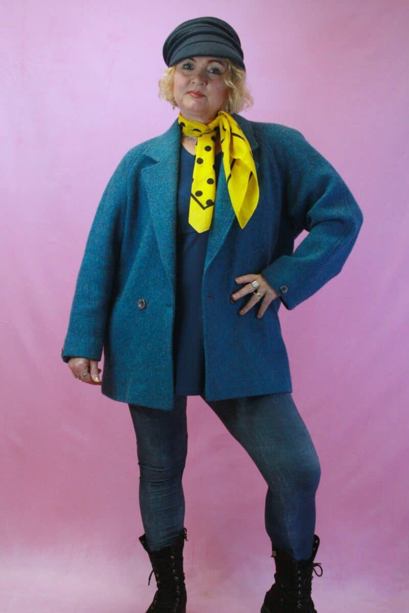 Dunedin Vintage Blue Wool Short Coat 12