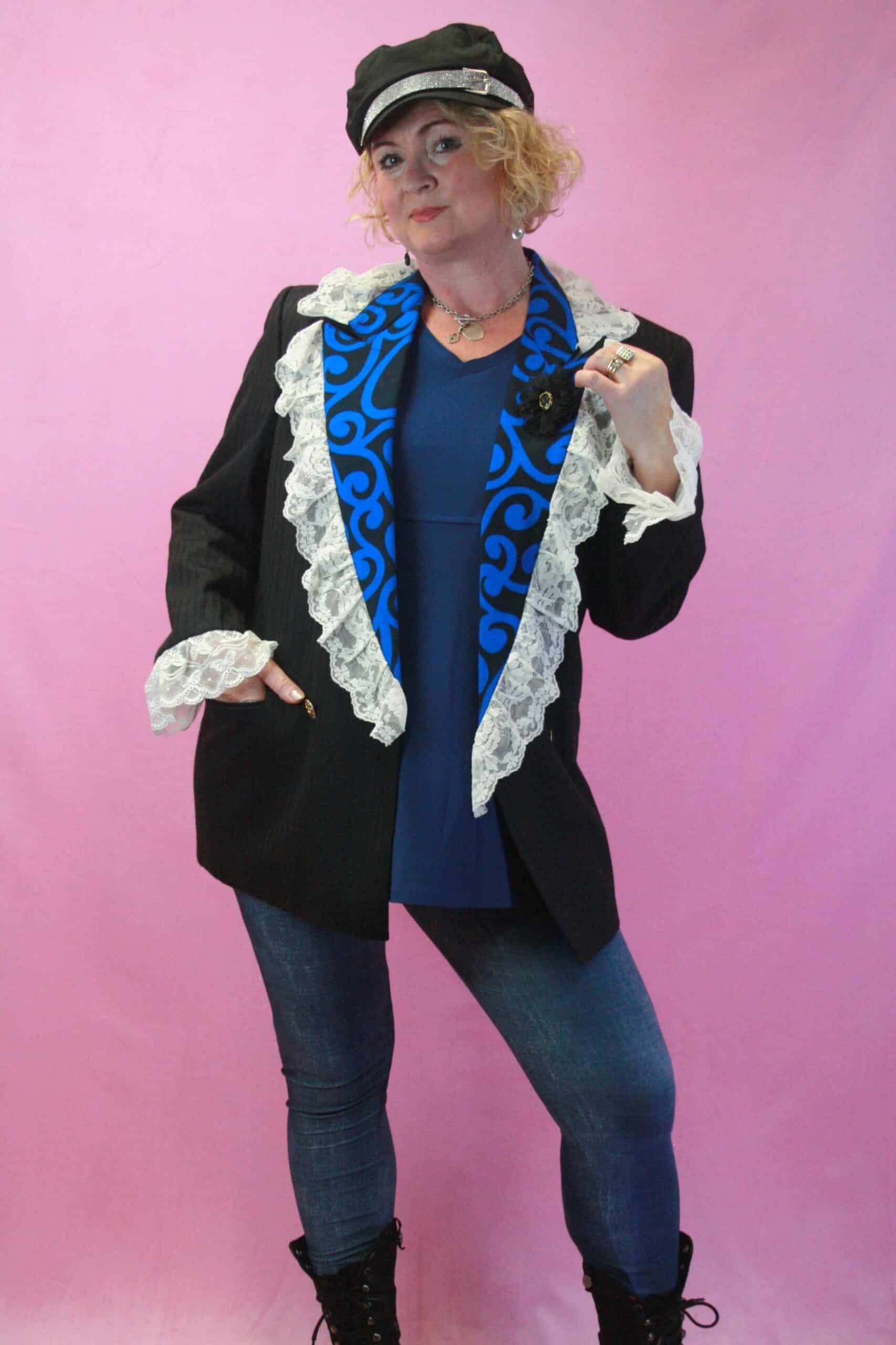 Q is for Quirky, Festival Vibe Upcycled Suit Jacket 10-14
