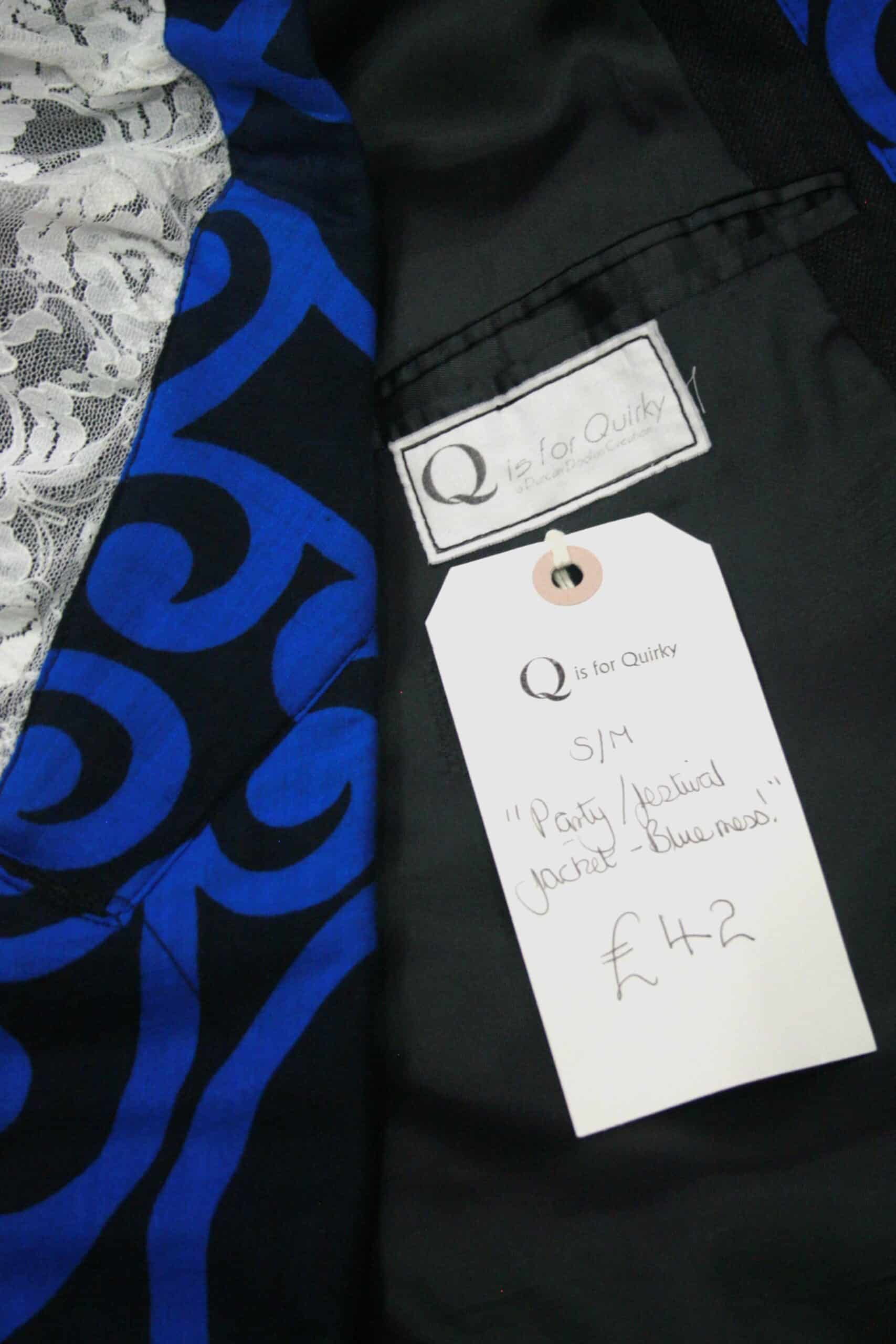 Q is for Quirky, Festival Vibe Upcycled Suit Jacket 10-14 - Image 4