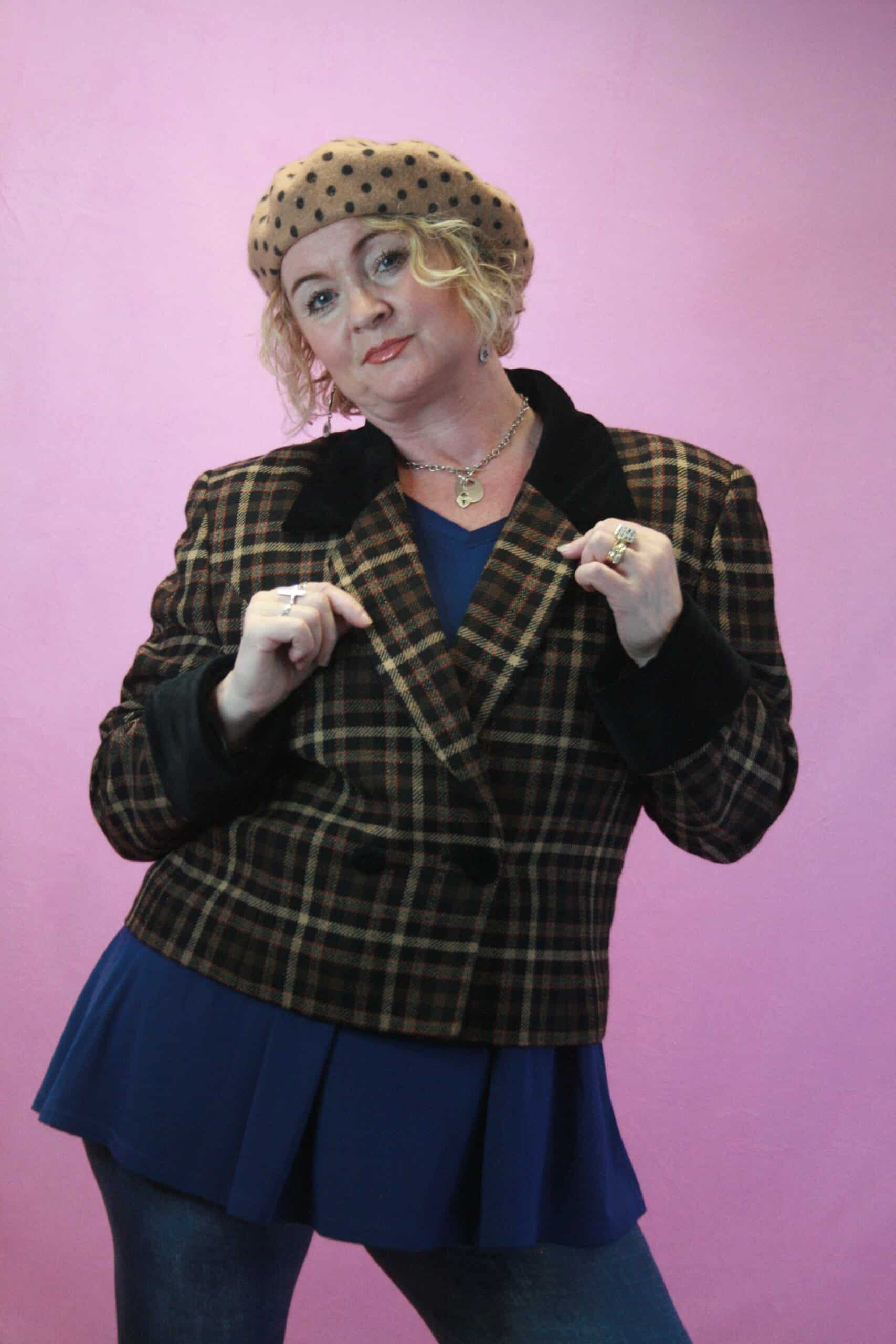 Vintage Country Casuals Tweed / Velvet Crop Jacket 14-16 - Image 3