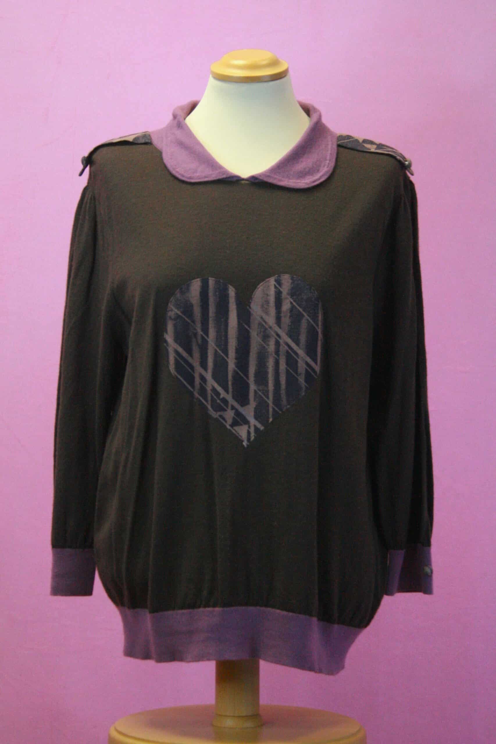 Q is for Quirky Fine Knit Jumper with Mesh Heart 10/12