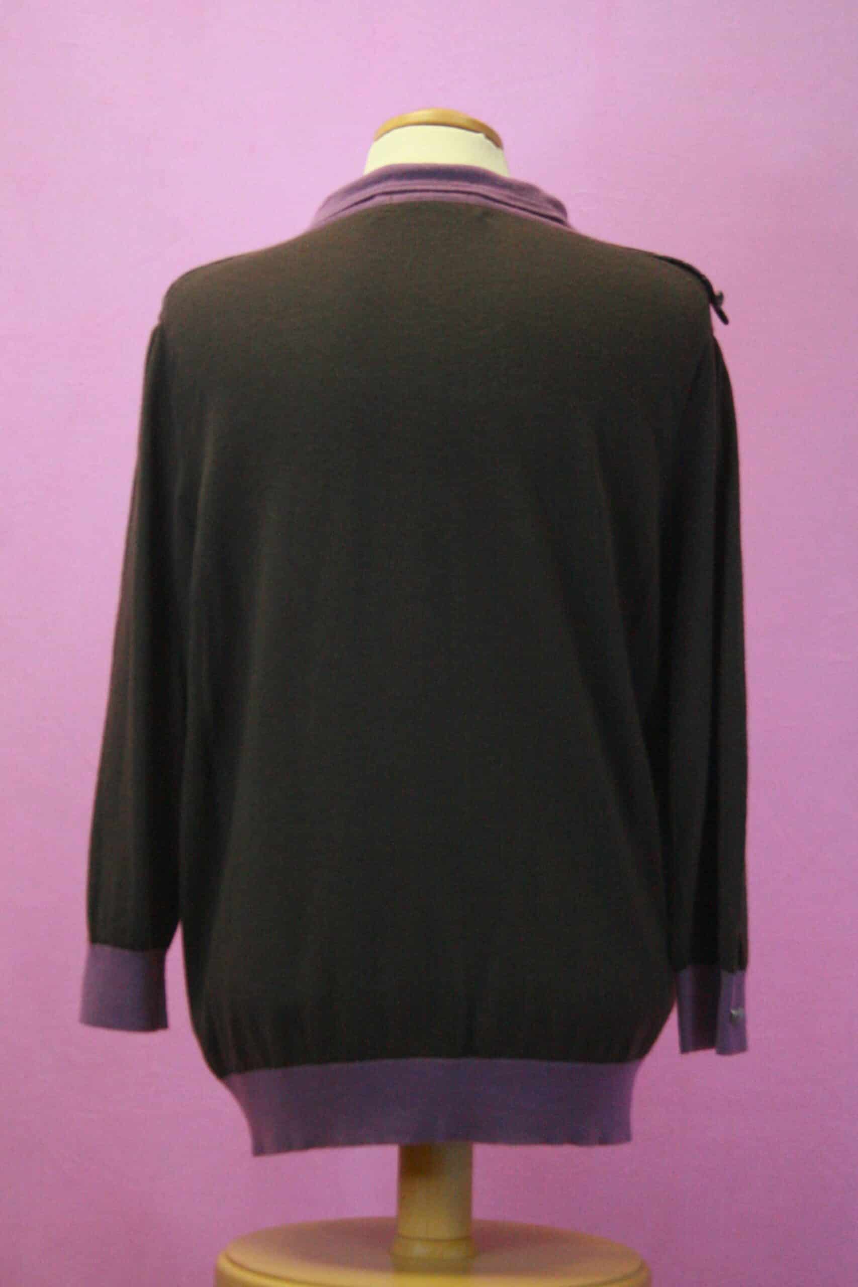 Q is for Quirky Fine Knit Jumper with Mesh Heart 10/12 - Image 2