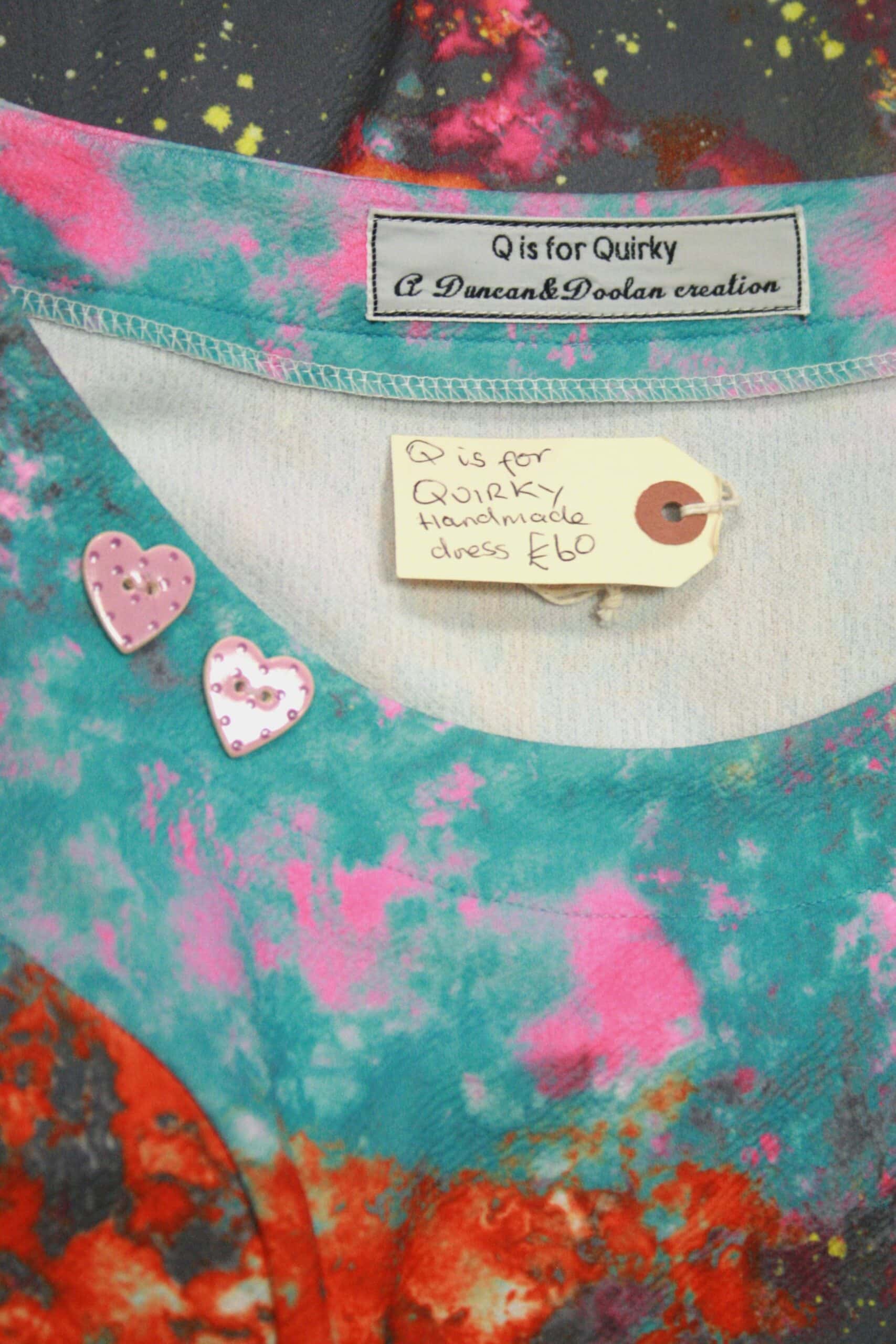 Q is for Quirky Handmade Unique Cosmic Dress 10/12 - Image 3