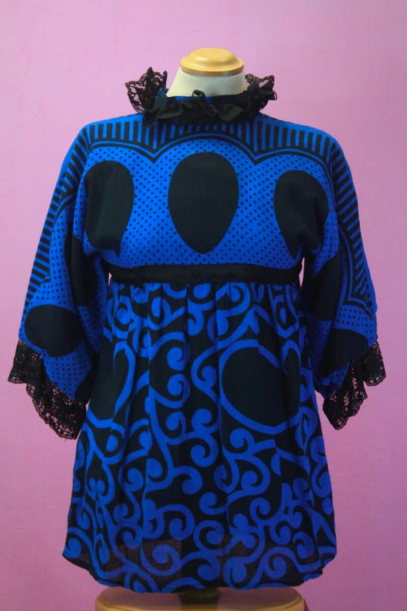 Q is for Quirky, Vintage Upcycled Retro Print Dress 8-10