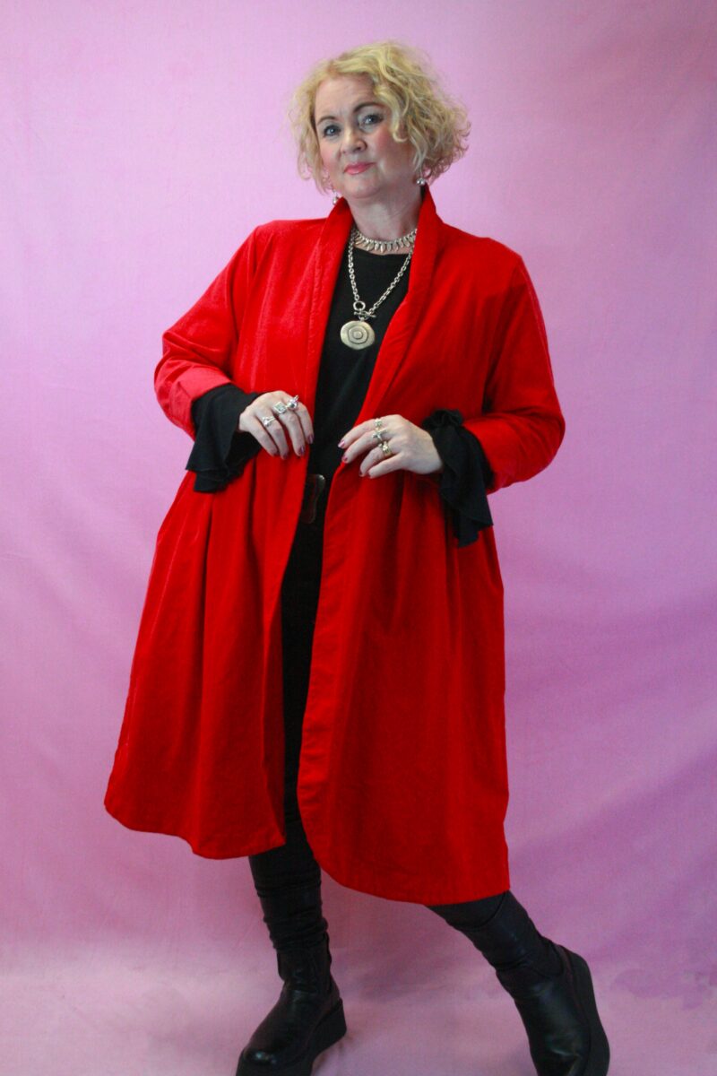 ID Red Velvet Stretchy Magic Coat O/S