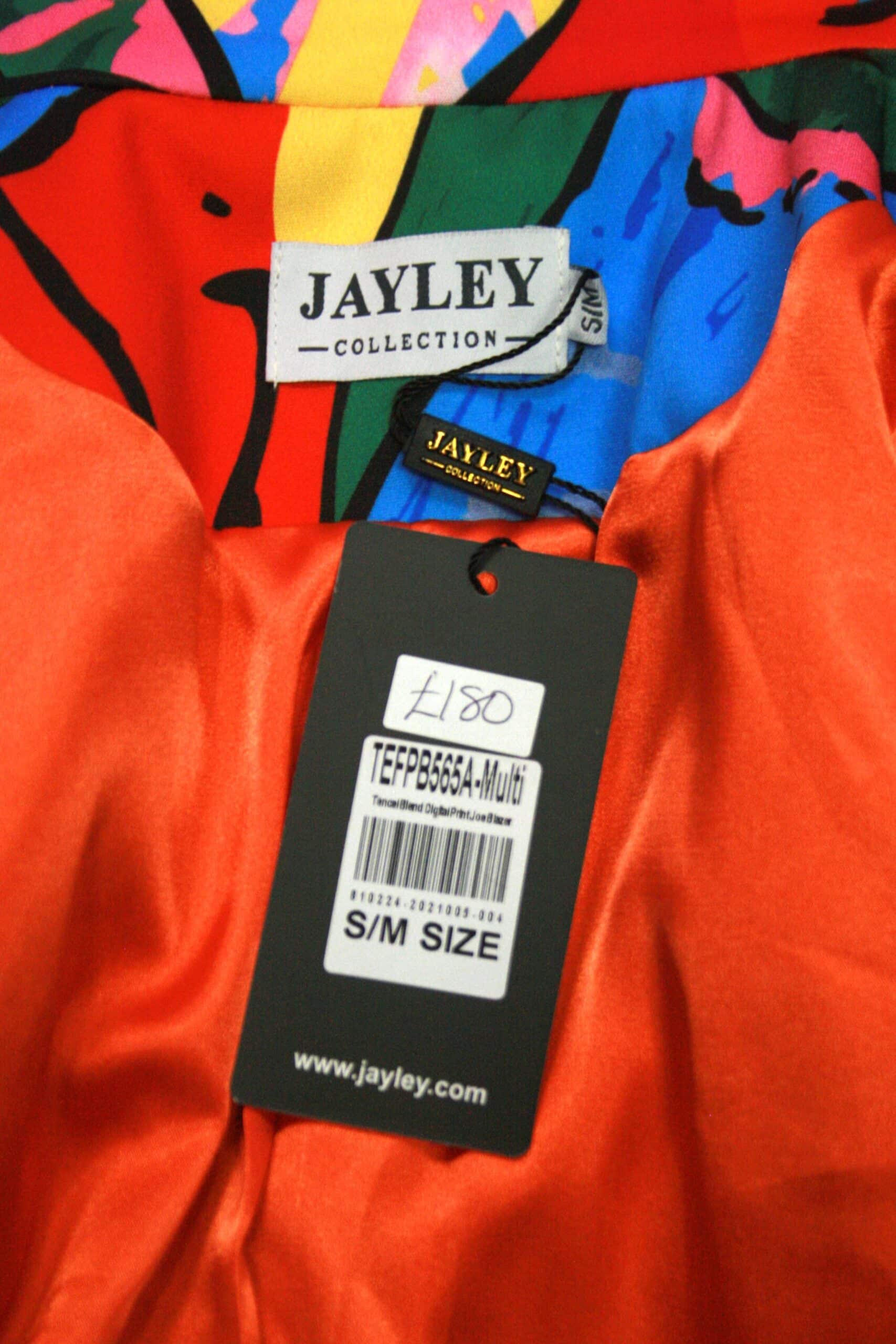 JAYLEY Digital Print Bright Multicoloured Blazer S/M - Image 5