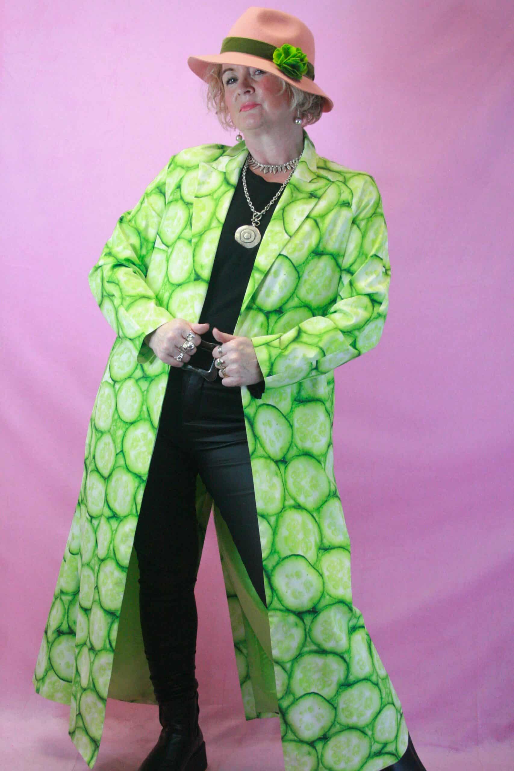 Jayley Cucumber Maxi Duster Trench S/M - Image 4