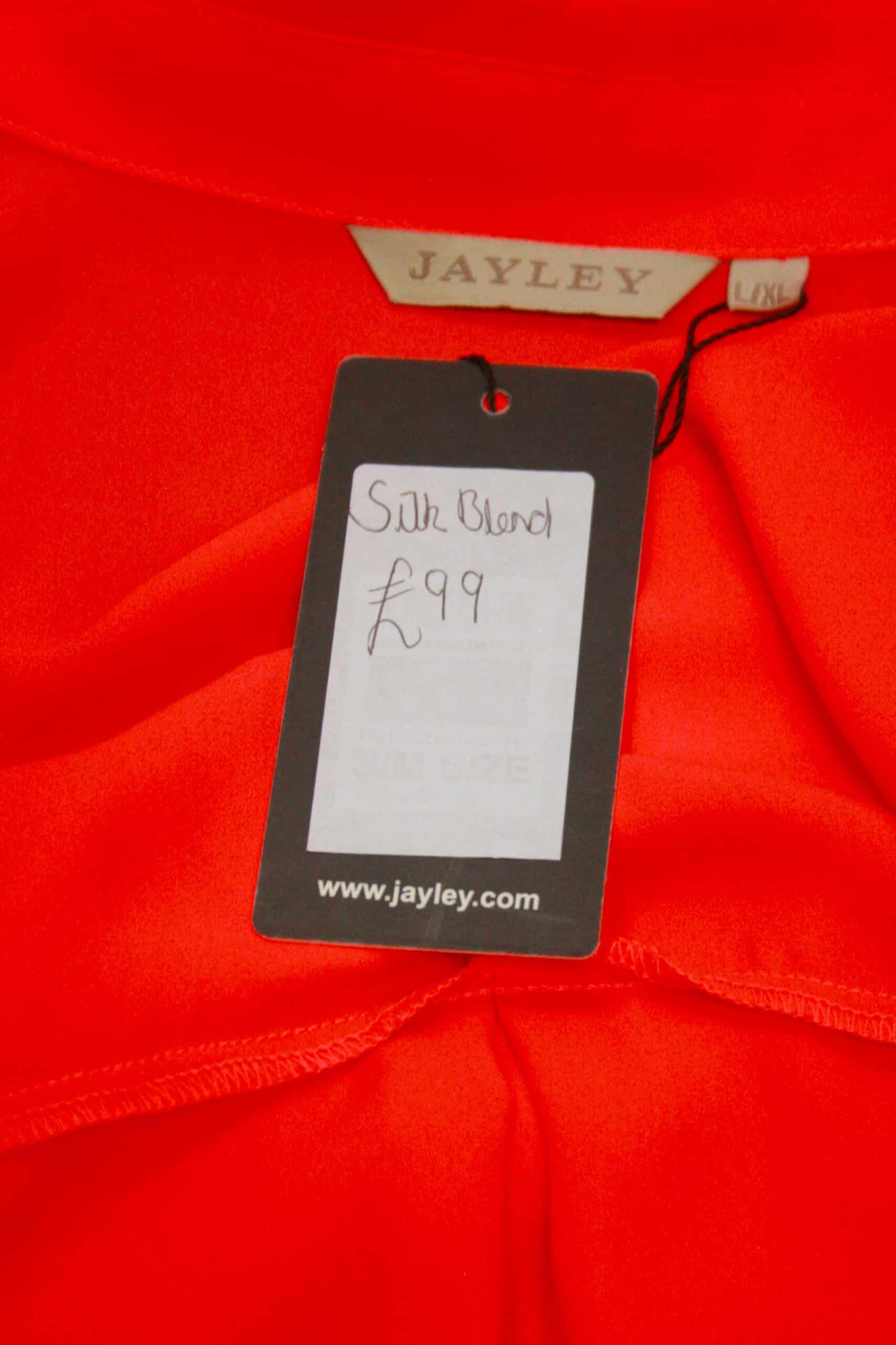 Jayley Neon Orange Silk Blend Maxi Shirt / Duster L/XL - Image 5