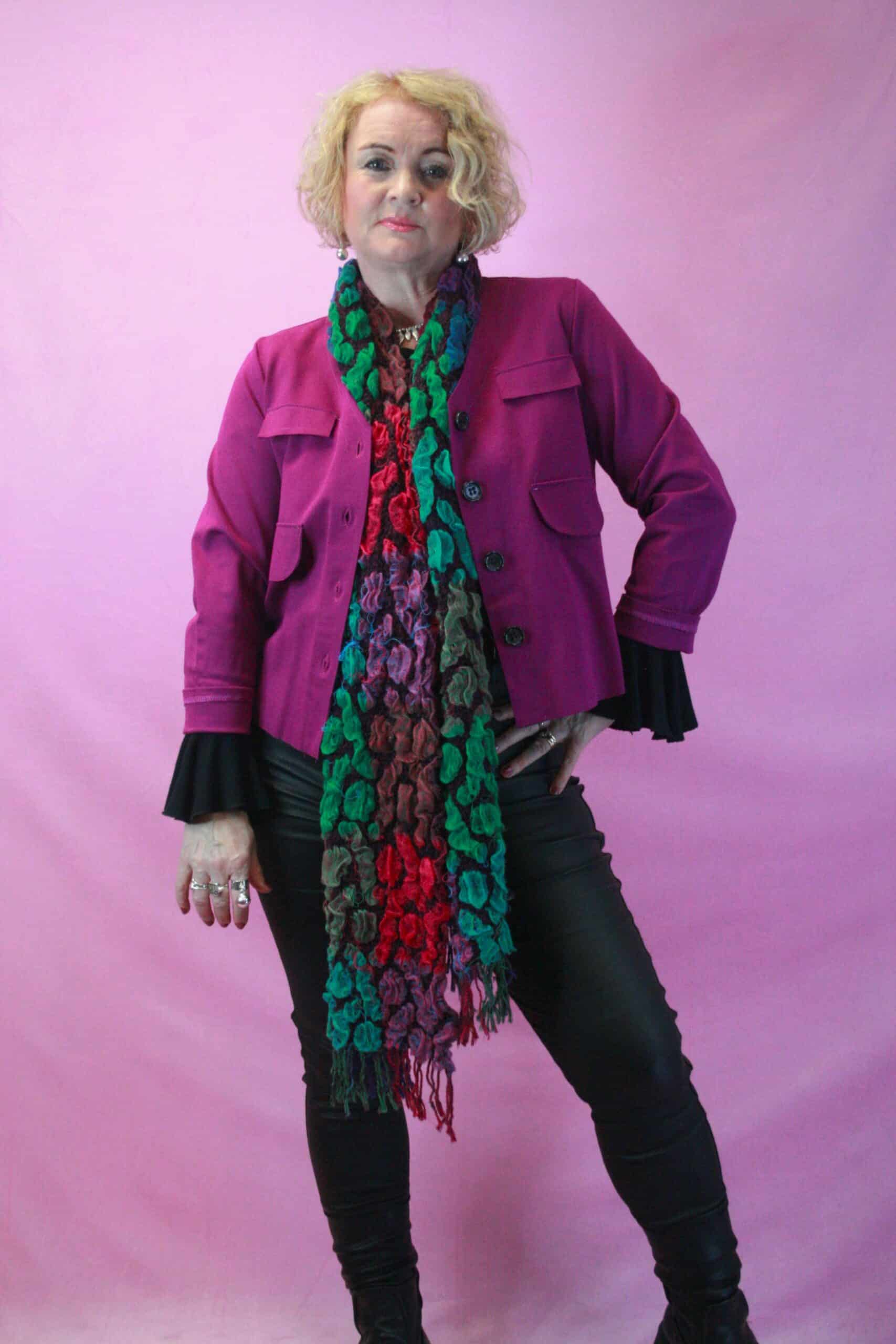 ID Magenta Short Buttoned Jacket O/S - Image 3