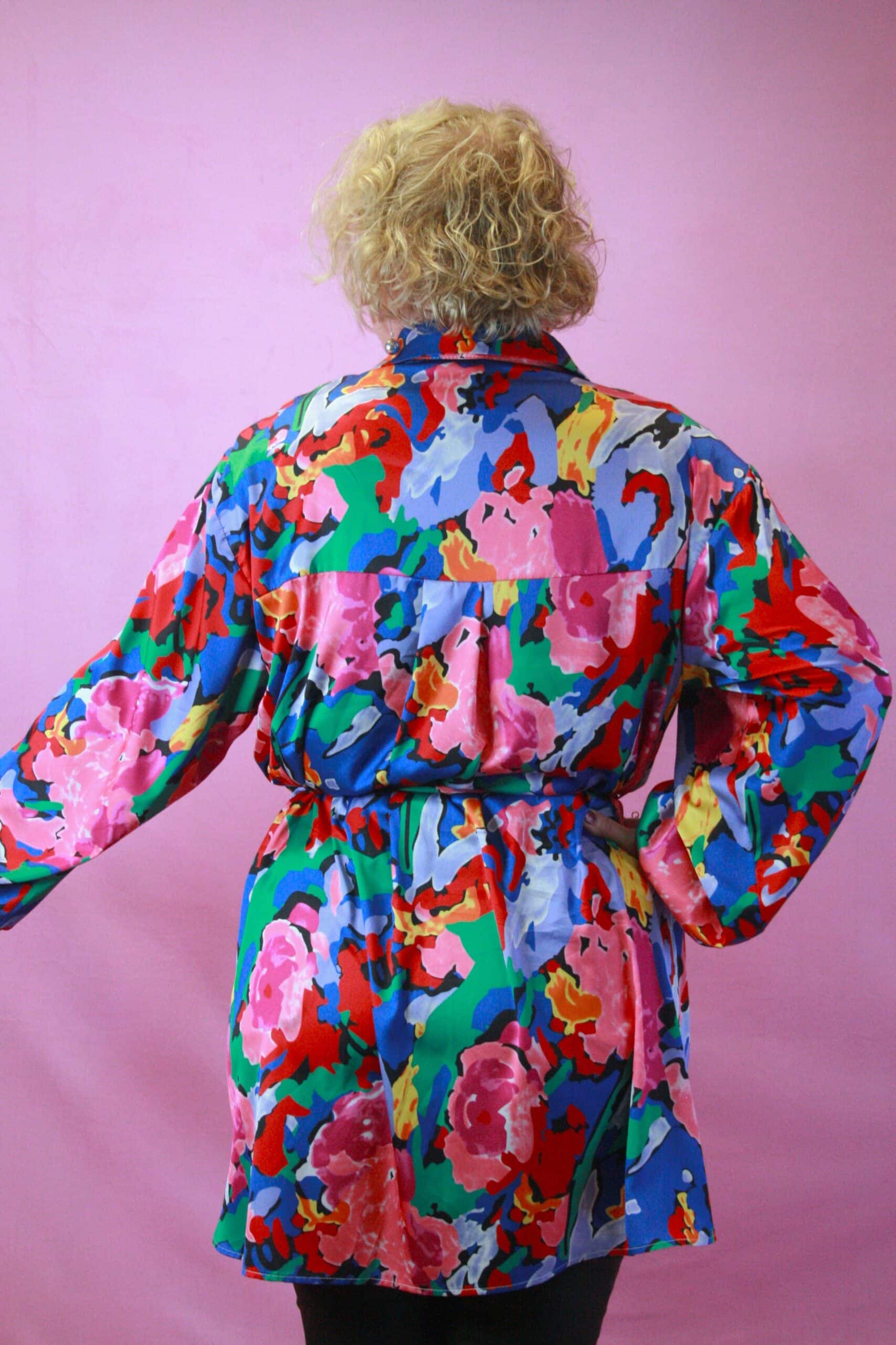 Jayley Tencel Blend Floral Burst Shirt Dress L/XL - Image 2