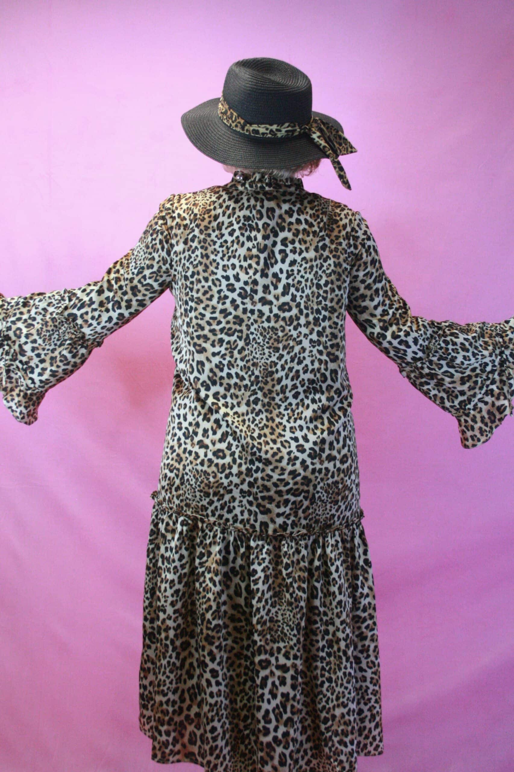 Jayley Silky Leopard Print Button Dress/ Duster O/S - Image 2