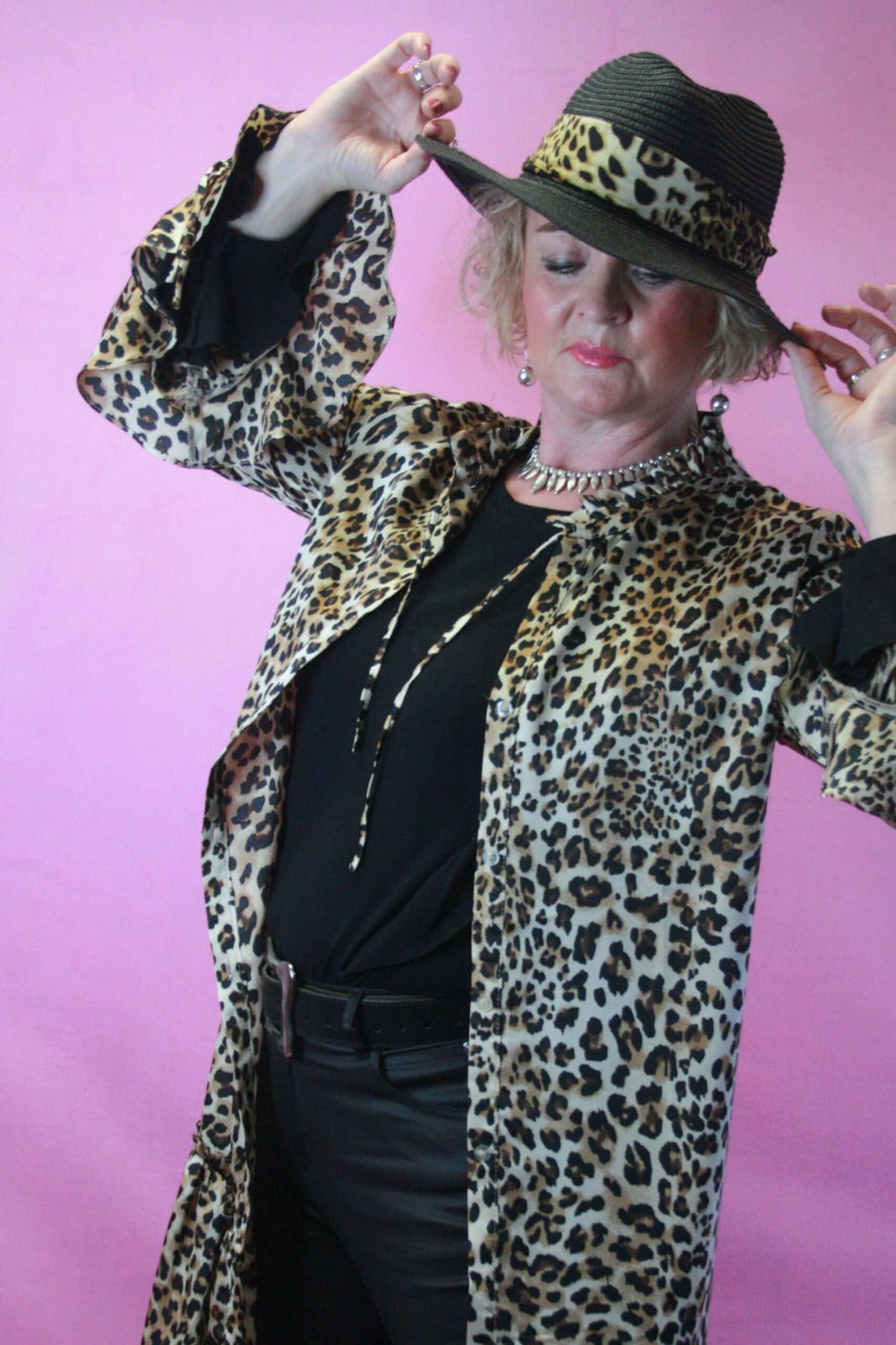 Jayley Silky Leopard Print Button Dress/ Duster O/S - Image 4