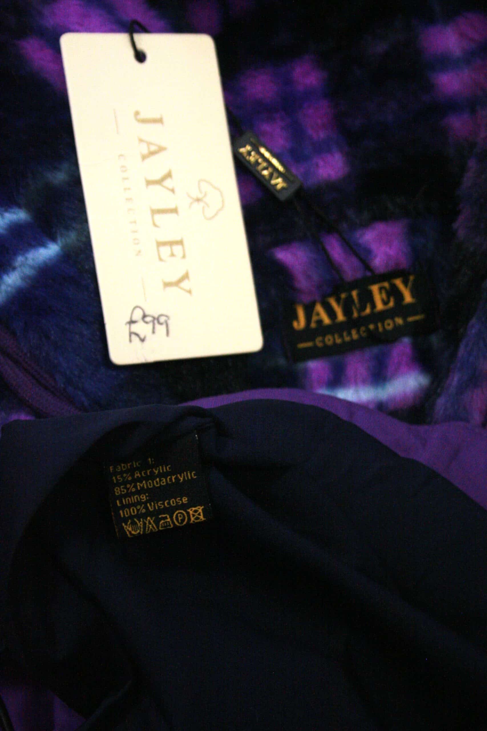 JAYLEY Purple Oversized Hooded Sweat/ Fleece O/S - Image 5