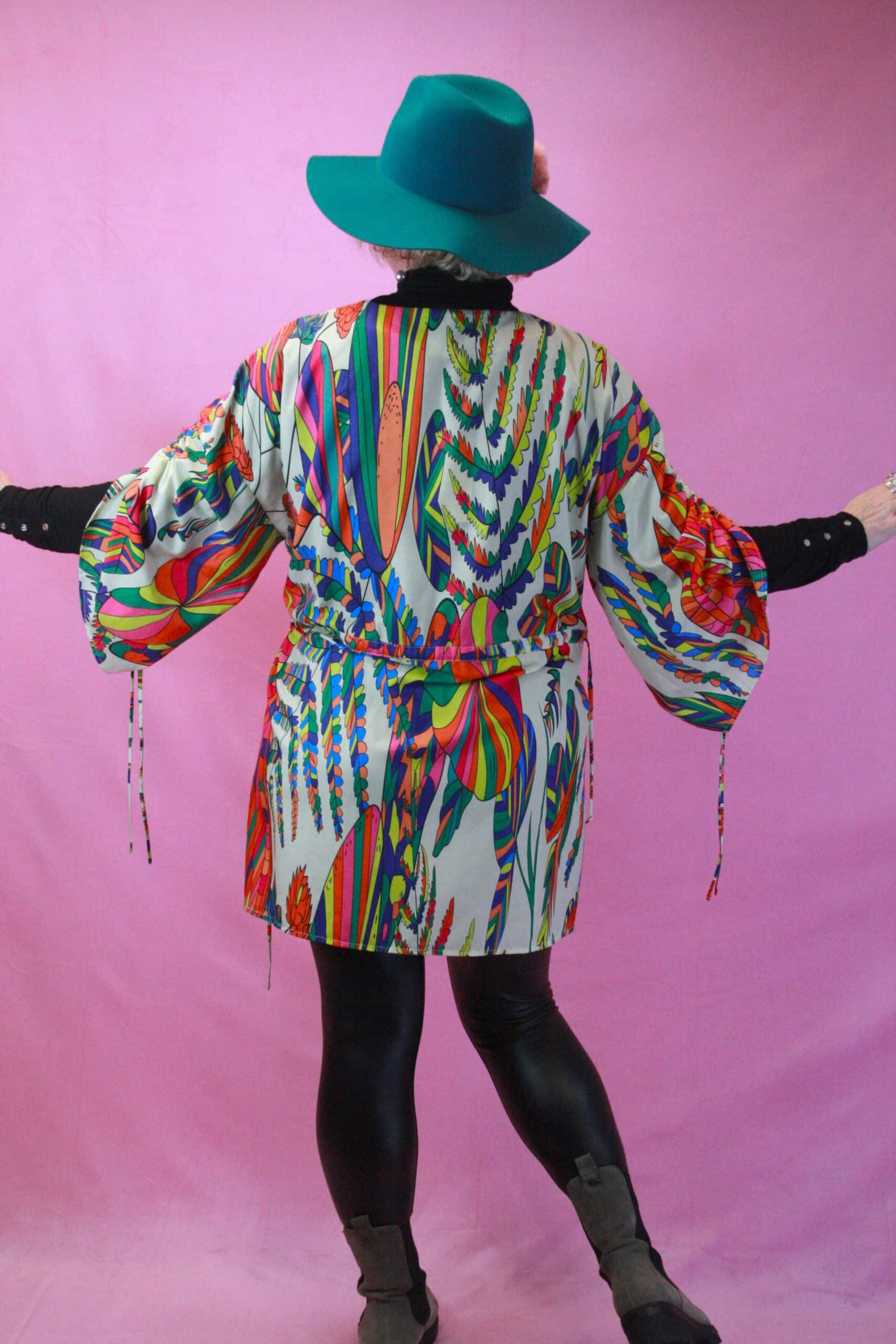 JAYLEY Silk Blend Multicoloured Button Blouse L/XL - Image 2