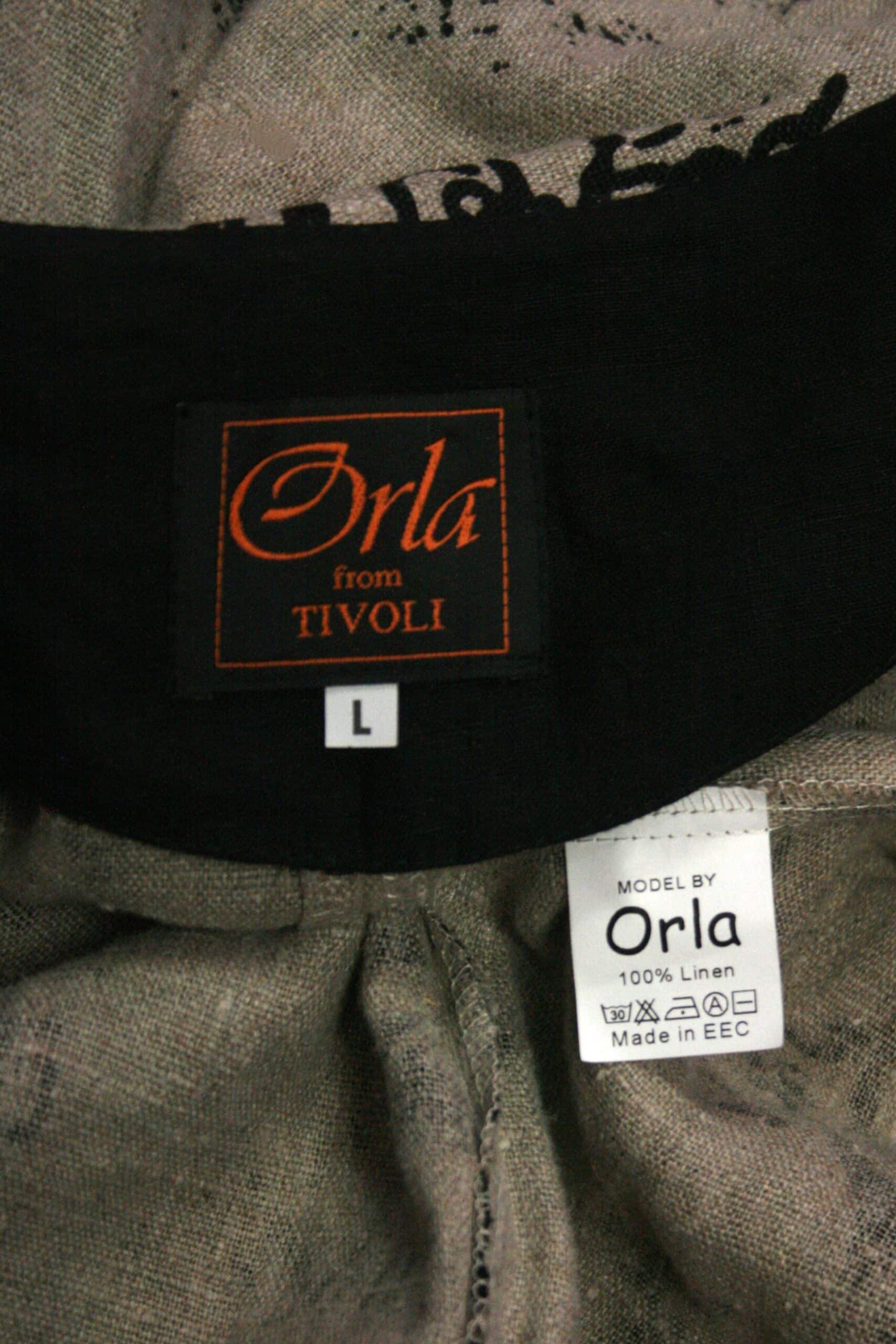 ORLA from TIVOLI, Graffitti Style Heavy Linen Jacket L - Image 4